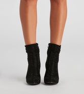 Sparkle Society Rhinestone Booties Newgew
